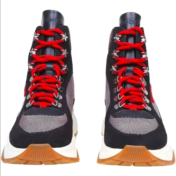 Jimmy Choo Inca / M Men’s Size 44 wash red mix Sneaker boot - Picture 1 of 4